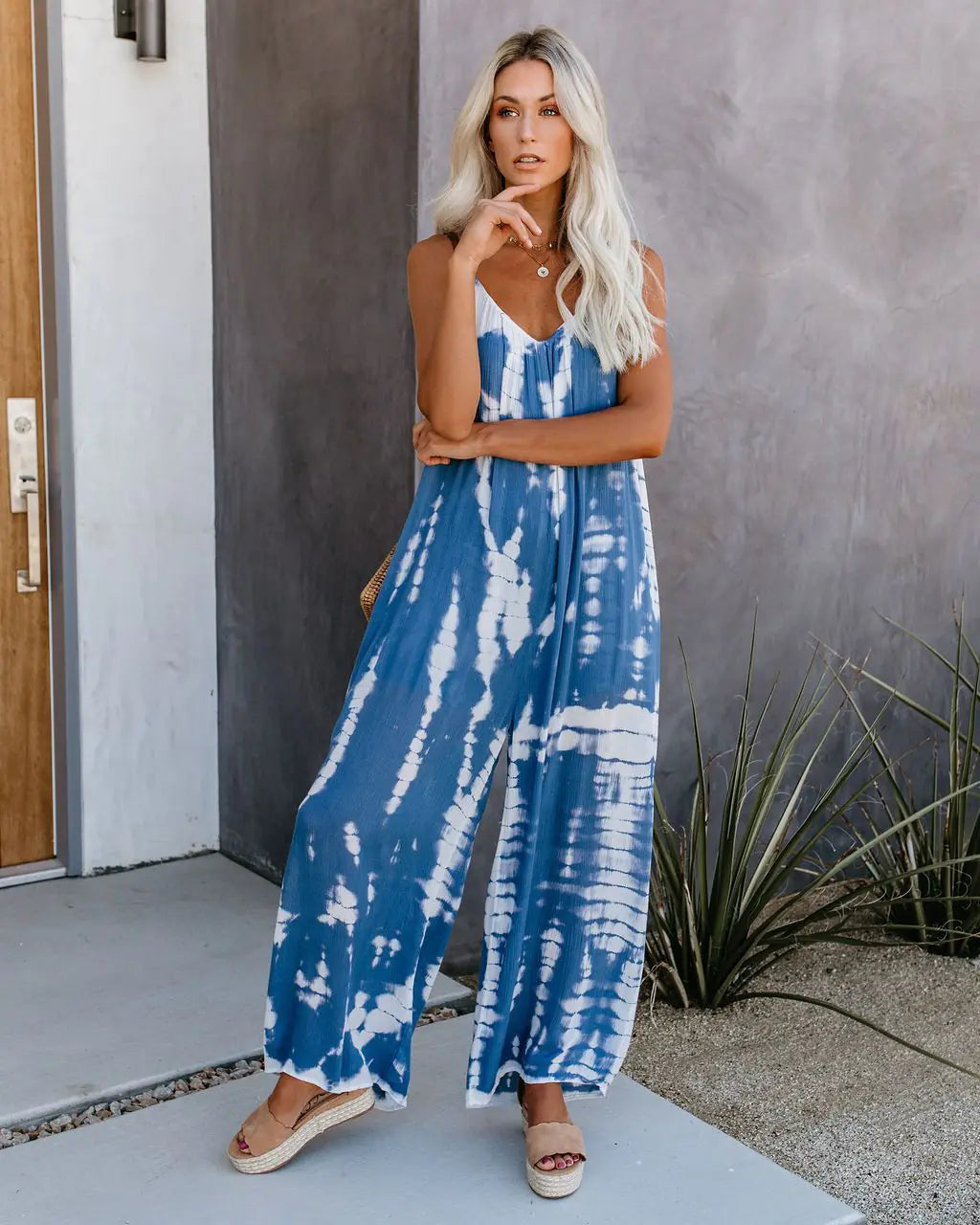 Summer Boho Tie-Dye Jumpsuit