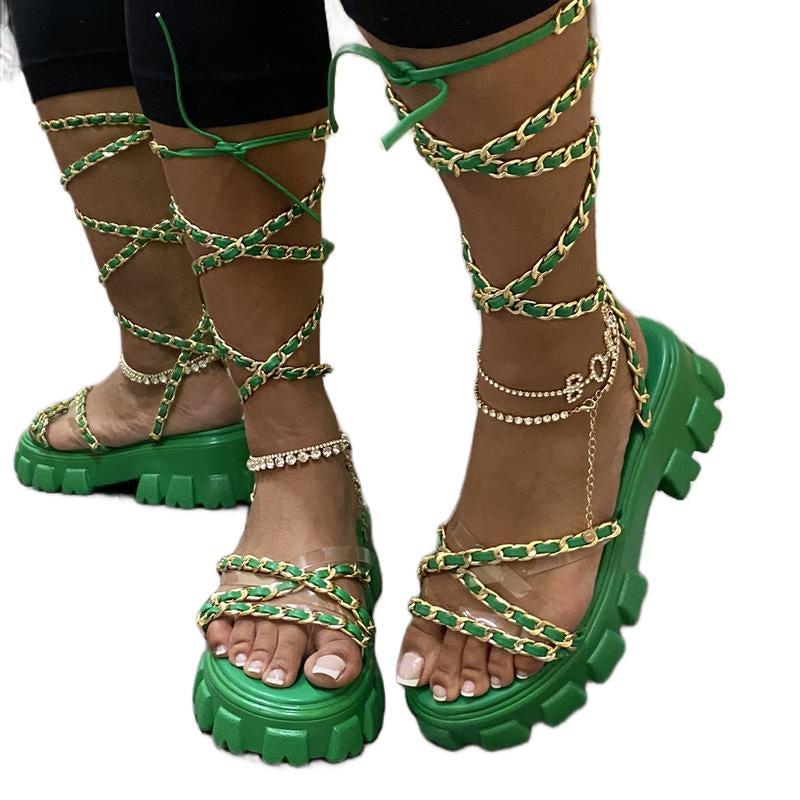 Jessy Sandals Green