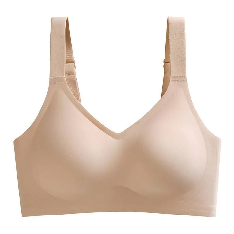 Wide Strap Latex Jelly Bra for Women - No Show, Wireless