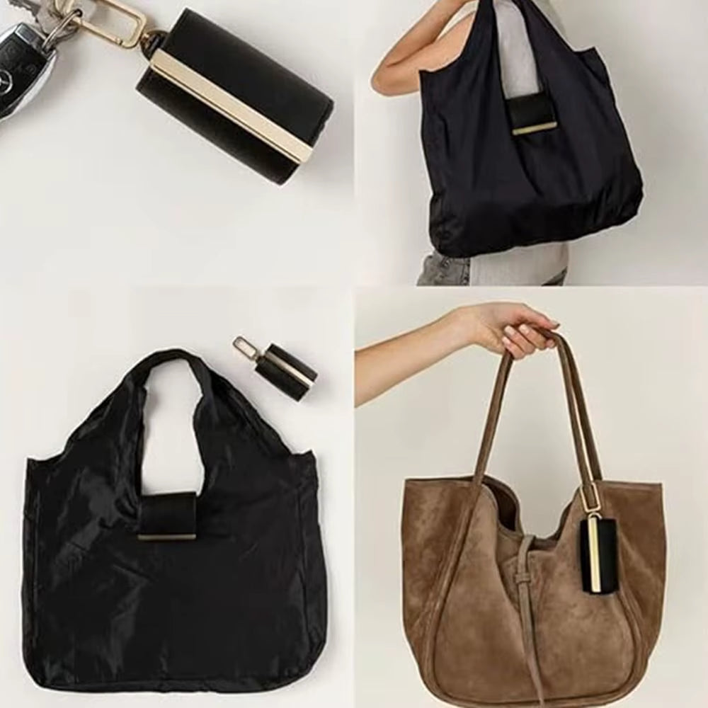 Compact Eco-Friendly Mini Keychain Tote Bag - Expandable & Reusable for Travel!