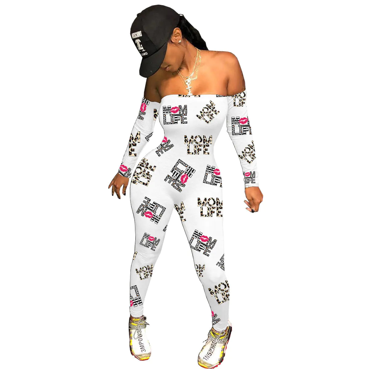 Strapless Printed One-Piece Trousers for Women