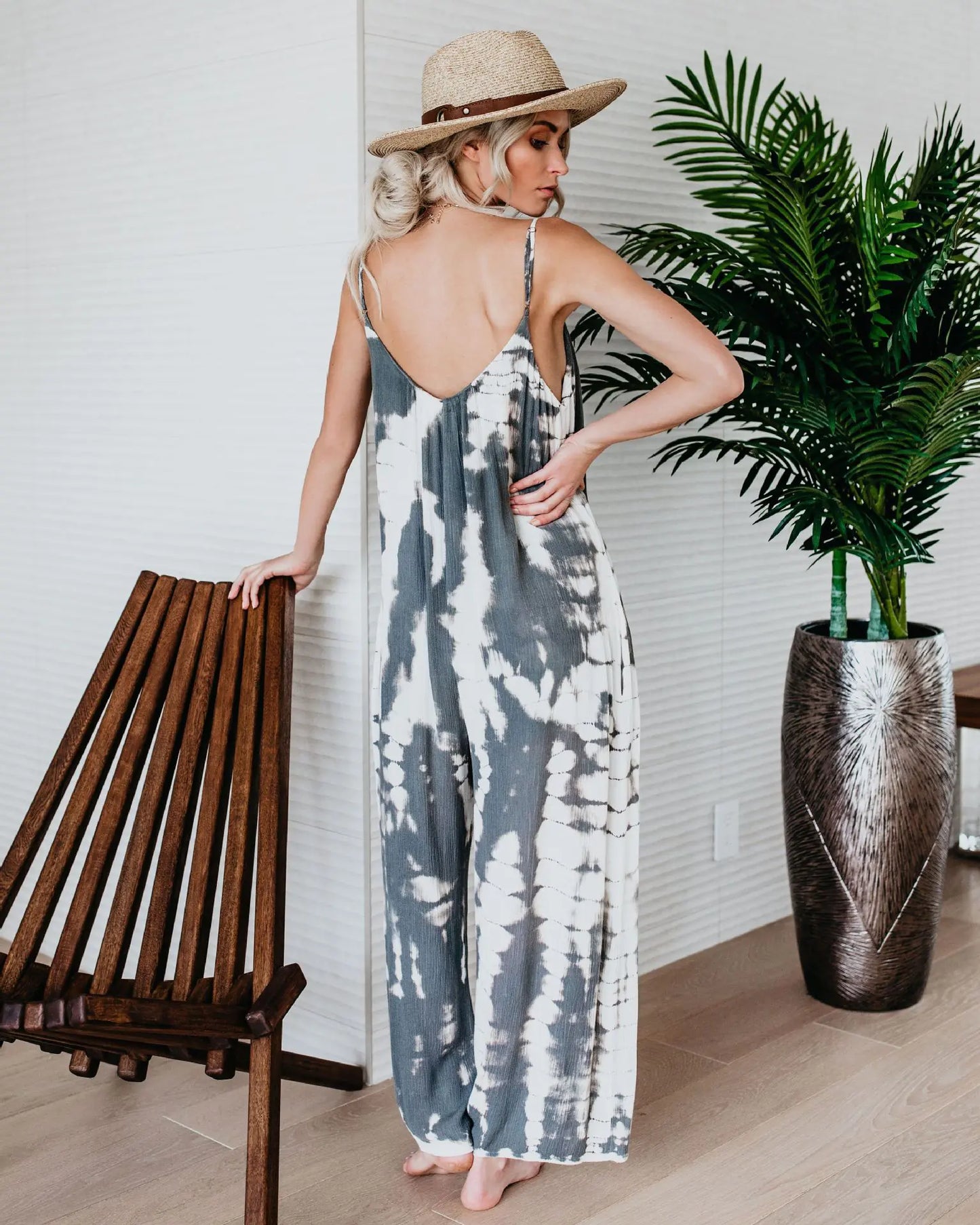 Summer Boho Tie-Dye Jumpsuit