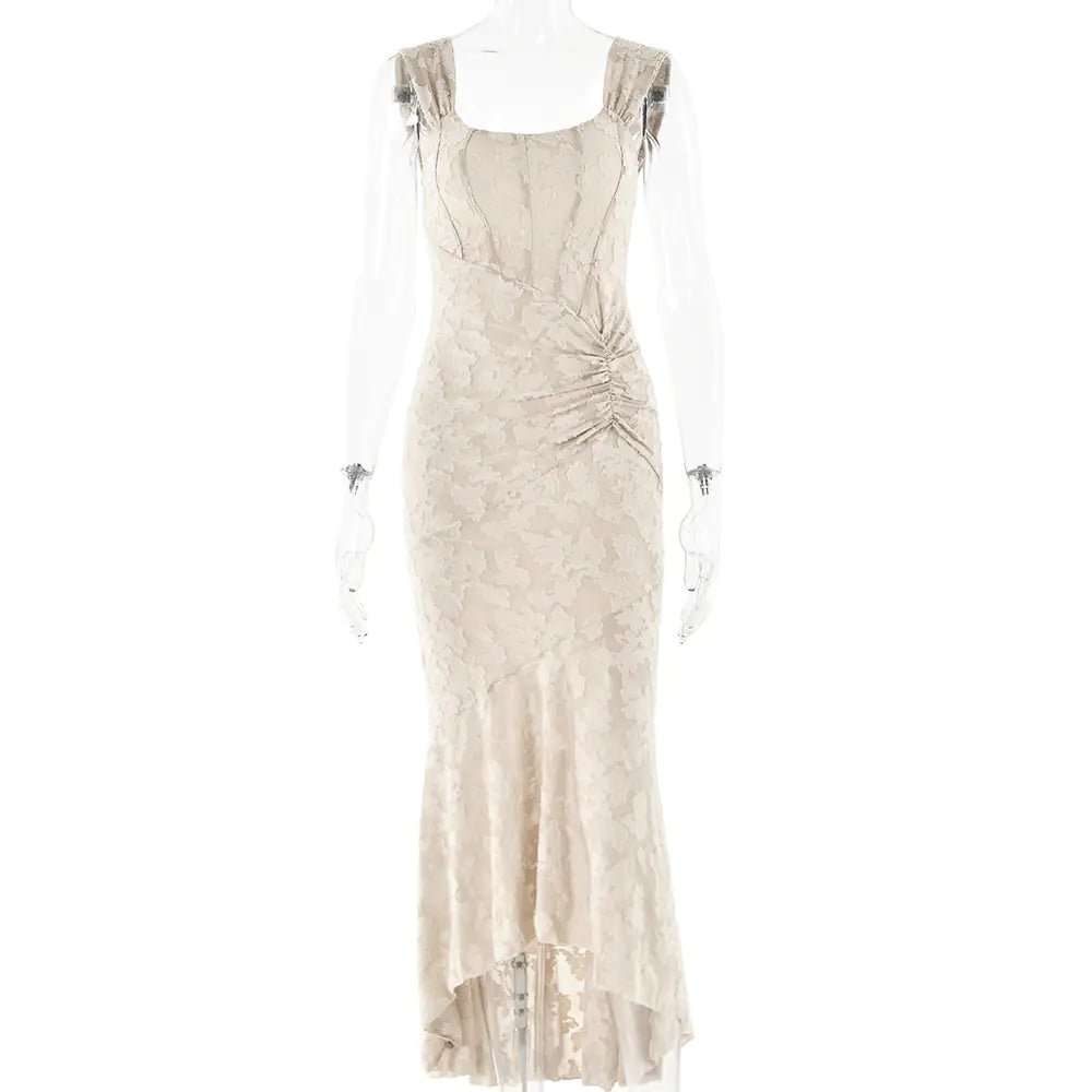 Chic Floral Mermaid Evening Gown