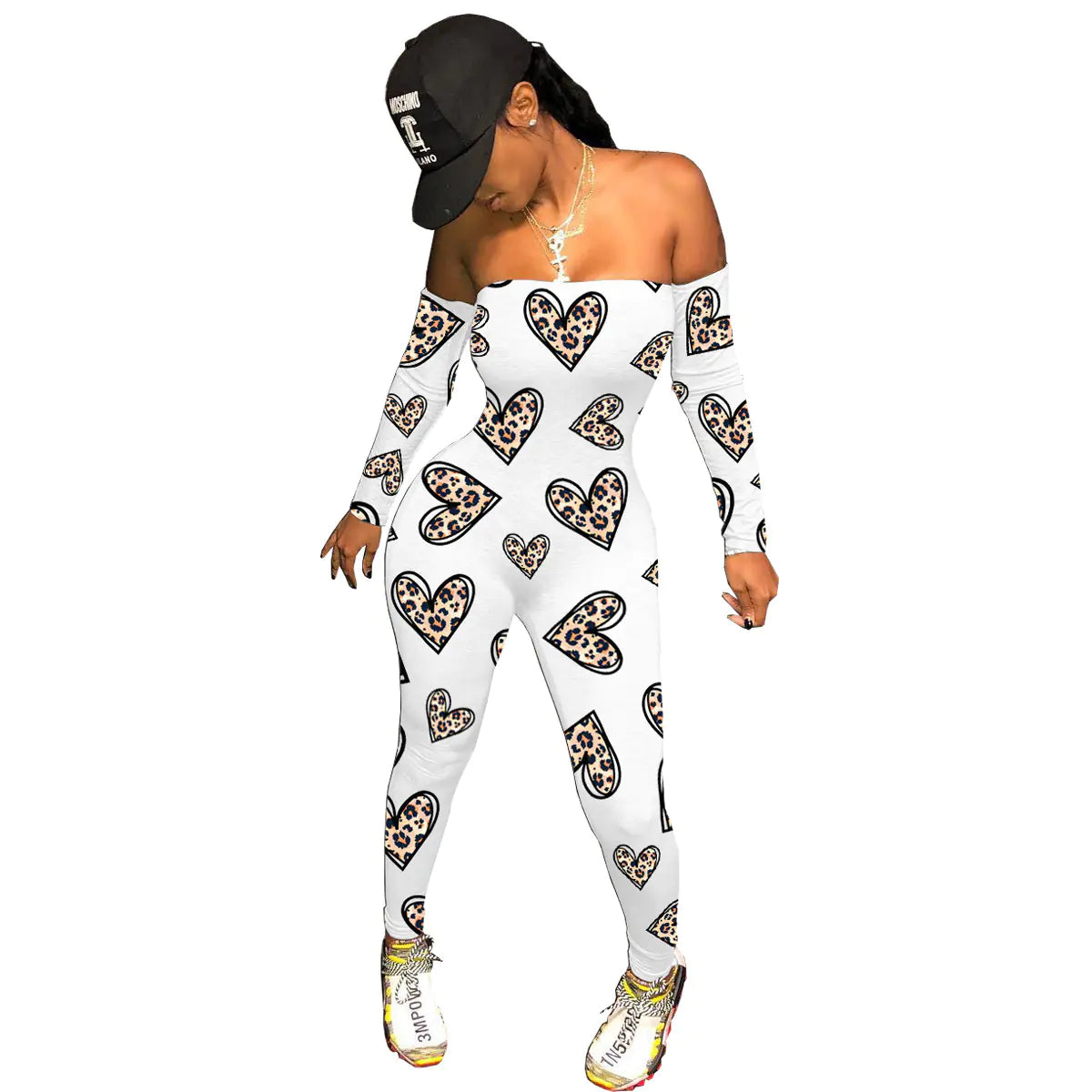 Strapless Printed One-Piece Trousers for Women