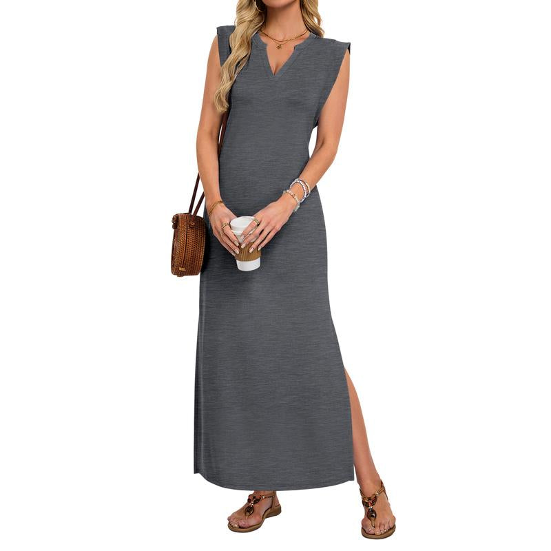 AUSELILY Summer Dresses for Women 2026 Wrink Free Beach Vacation Dress Sundresses Ladies Tropical Pockets Maxi Dress