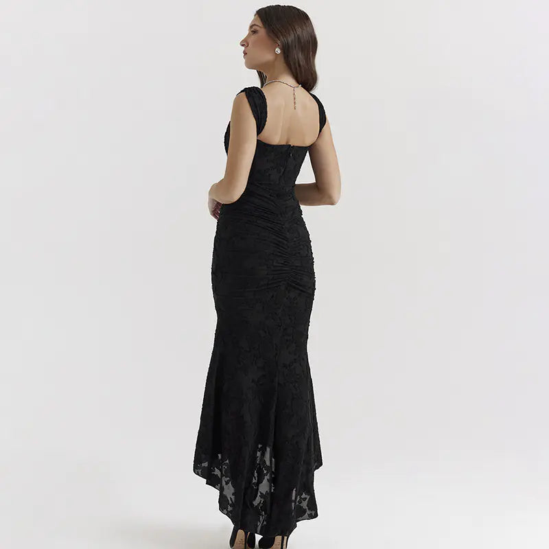 Chic Floral Mermaid Evening Gown