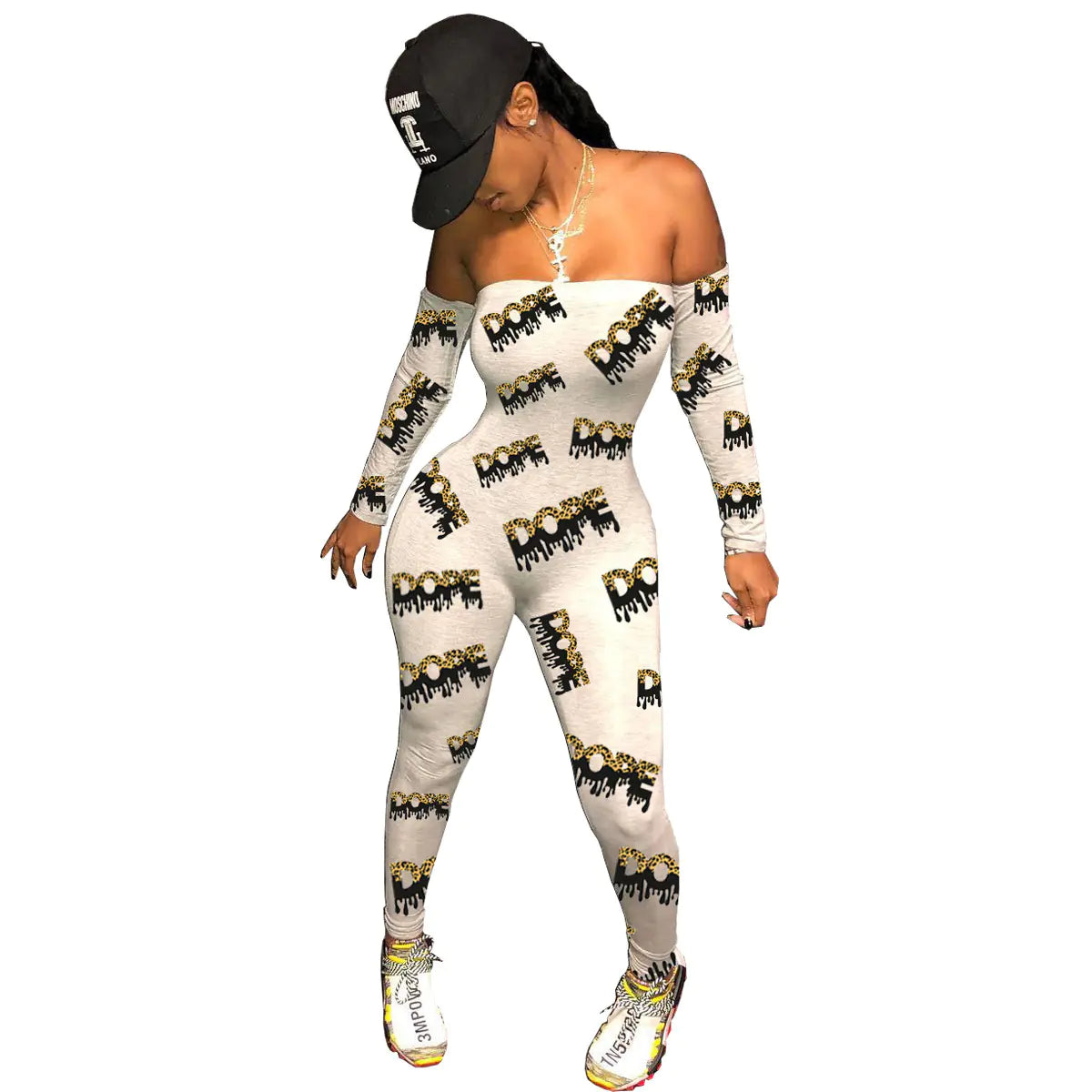 Strapless Printed One-Piece Trousers for Women